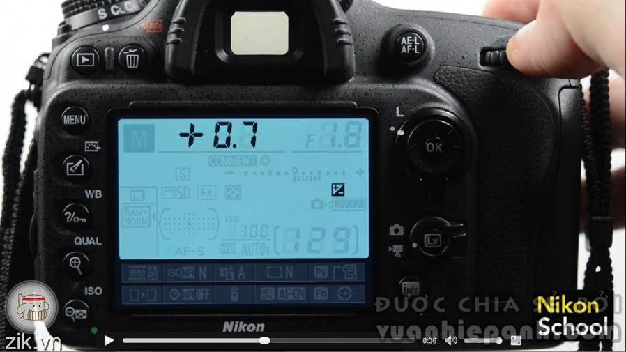 Hướng dẫn chỉnh bù sáng trên máy ảnh Nikon zik.vn