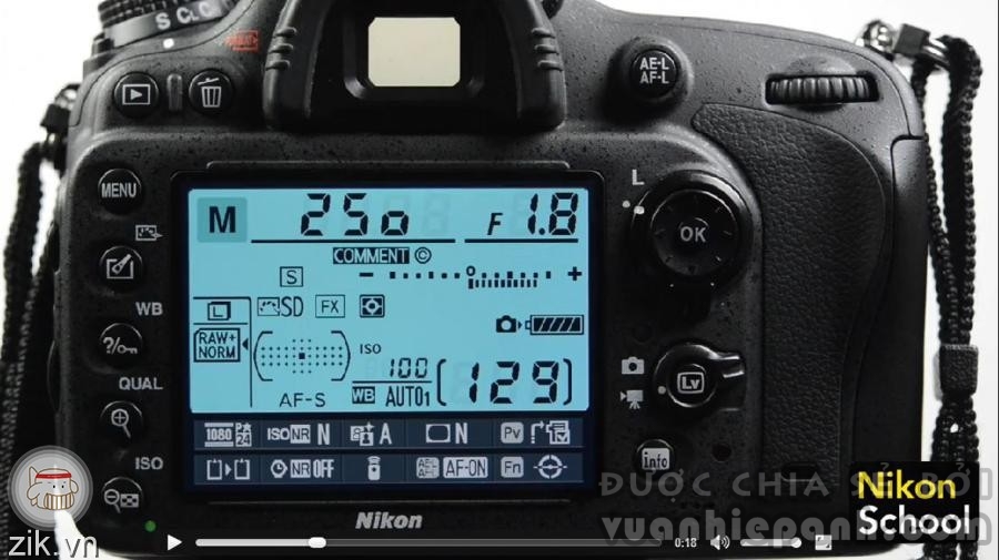 Hướng dẫn chỉnh bù sáng trên máy ảnh Nikon zik.vn