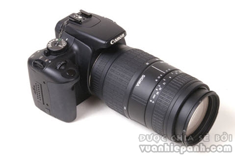 Máy ảnh Canon EOS Rebel XTi với ống Sigma 70-300 mm. Ảnh: Shutterbug.