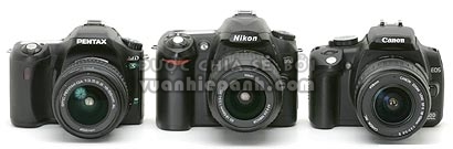 So sánh Nikon D50 với Pentax *ist DS và Canon EOS 350D.