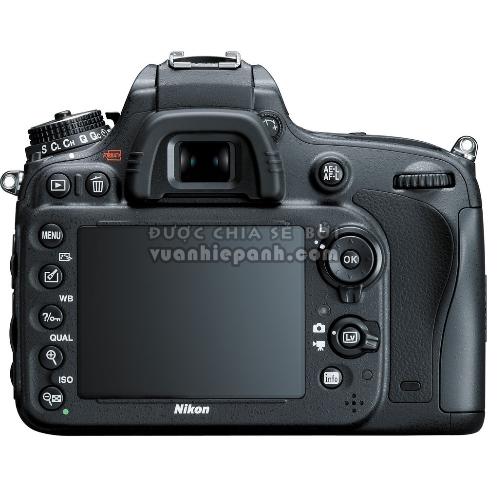 Mặt sau máy ảnh Nikon D610 (body)
